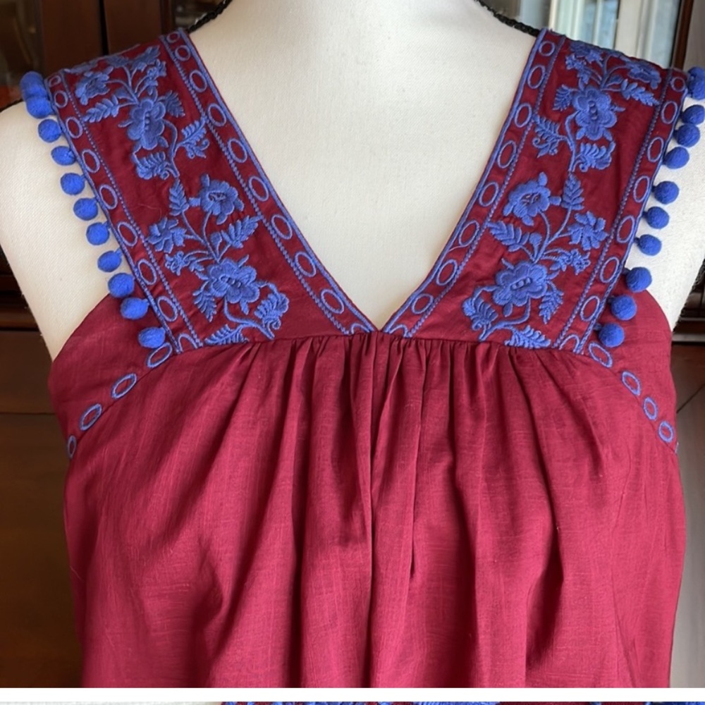 NWT JCREW EMBROIDERED POM POM TANK SIZE 10 - Picture 3 of 6